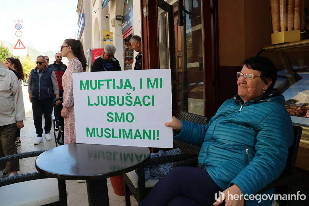 Prosvjed muslimana iz Ljubuškog