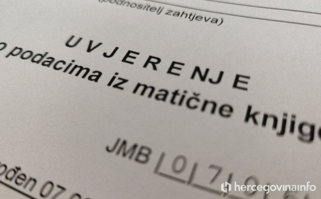 TROMOST INSTITUCIJA Dio građana BiH mora uzeti slobodan dan zbog rodnog lista