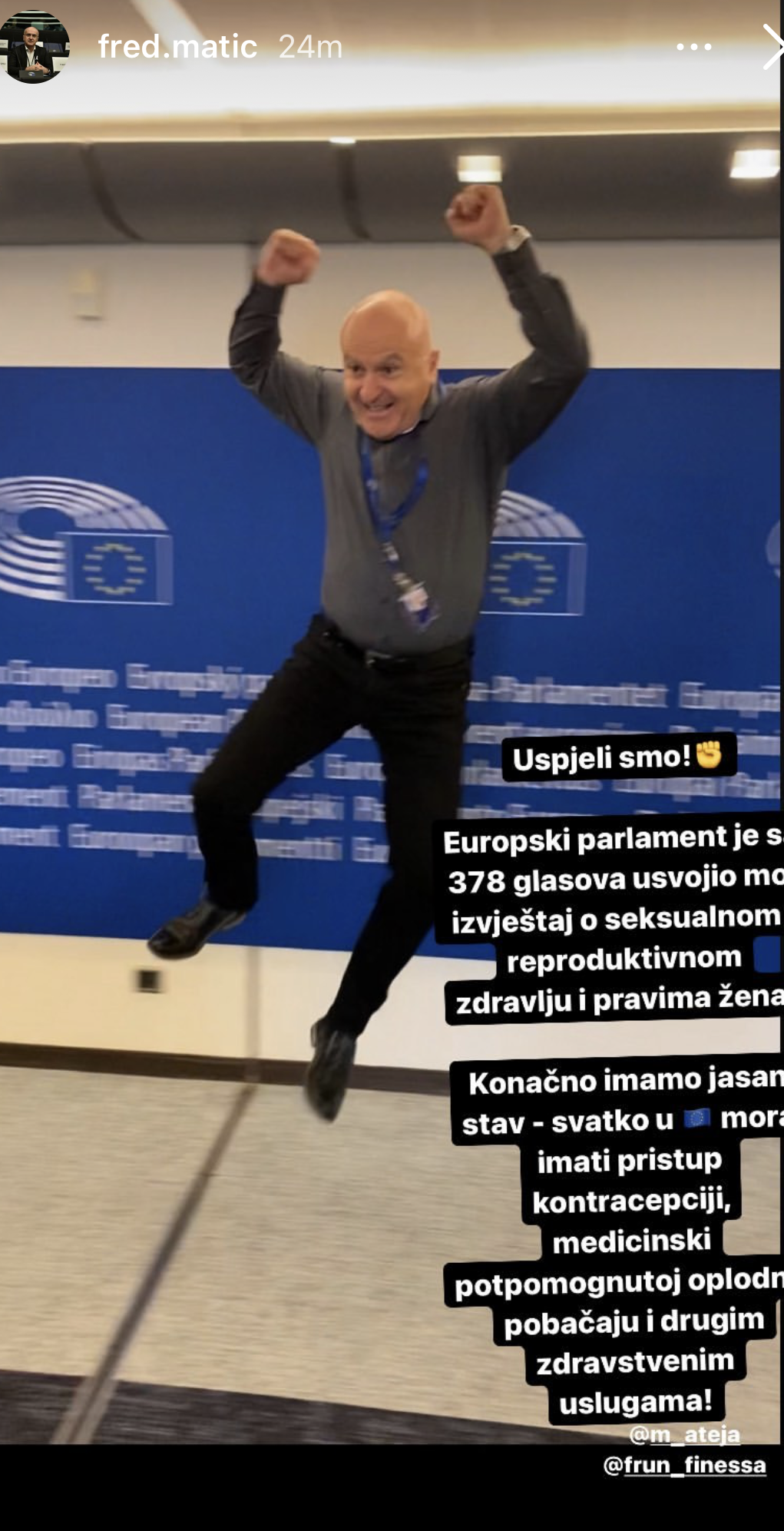 Ovako je Fred Matić reagirao kad je Europski parlament usvojio njegovu  rezoluciju o pravu na pobačaj | Telegram.hr