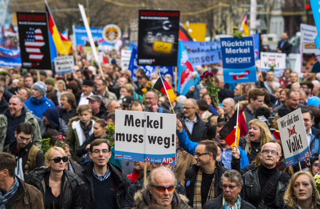 AfD-Protest gegen Flüchtlingspolitik: 5000 Demonstranten fordern Merkels  Rücktritt