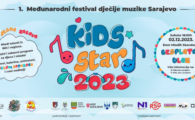 PRVI MEĐUNARODNI FESTIVAL DJEČIJE GLAZBE Zbog "Kids star" festivala u Sarajevo dolaze najmlađi pjevači iz cijele regije