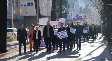 Prosvjedna šetnja Sindikata proračunskih korisnika HNŽ