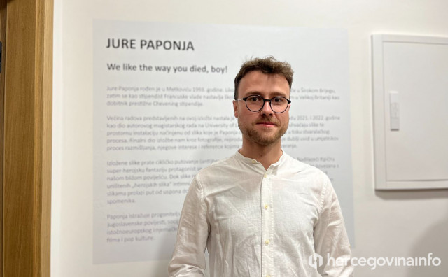 UMJETNOST U RAZARANJU Mladi Ljubušak Jure Paponja predstavio izložbu „We like the way you died, boy!'“