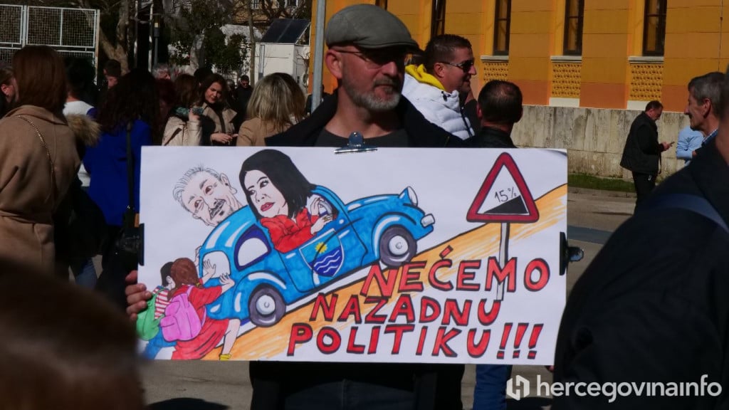 Prosvjed sindikata Mostar 20.02.2024