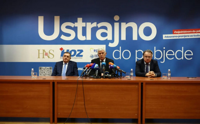 Dodik Čović i Nikšić sastanak vladajuće koalicije u Mostaru