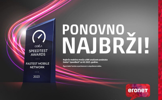 Eronet i dalje ima najbržu mobilnu mrežu u Bosni i Hercegovini!