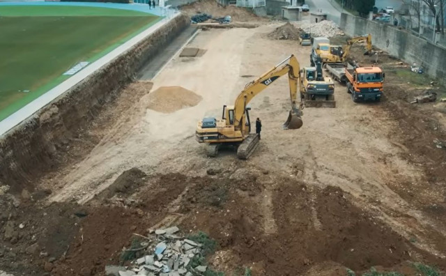 Pogledajte kako teku radovi na rekonstrukciji istočne tribine stadiona Zrinjskog