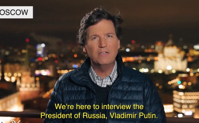 PRVI ZAPADNI NOVINAR U KREMLJU OD 2022. Intervju američkog novinara Tuckera Carlsona s Putinom bit će emitiran večeras
