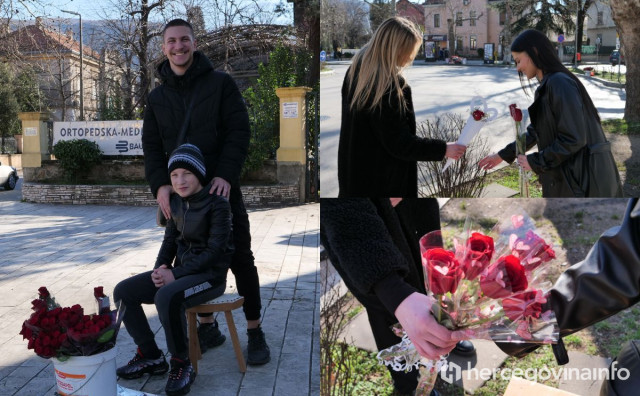 Valentinovo dovelo u Mostar najmlađe ulične prodavače cvijeća, ove godine podjednako kupuju i žene