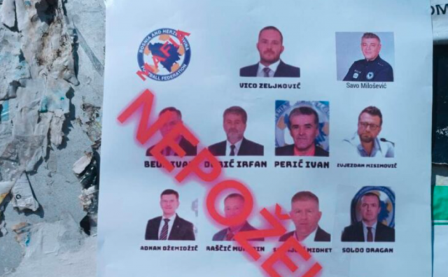 NEPOŽELJNI Navijači oblijepili Zenicu plakatima s fotografijama nepoželjnih čelnika Nogometnog saveza BiH
