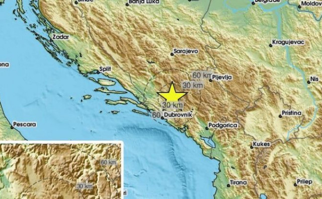 Potres Bileća Mostar
