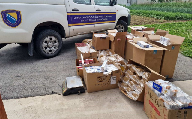 Granična policija BiH u Ljubuškom zaplijenila 56 kilograma ilegalnog duhana