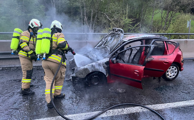 ŠOK NA AUTOCESTI Državljaninu BiH zapalio se automobil tijekom vožnje