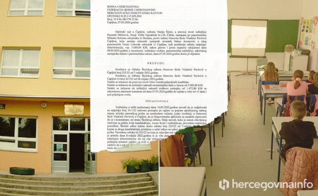 RUBRIKA 'ŠTELA' Čapljinska osnovna škola izgubila na sudu, računali su da je 17 puta 2 osam