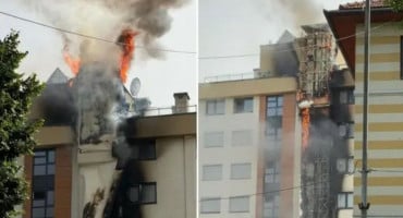 Požar na zgradi na Ilidži