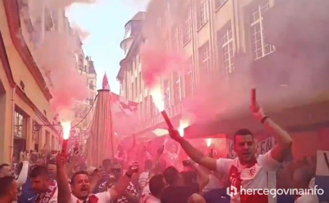 Hrvatski navijači u Leipzigu