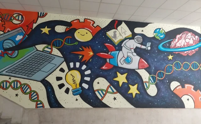 CENTER FOR ADVANCED TECHNOLOGIES OF CANTON SARAJEVO From a mural to a drone