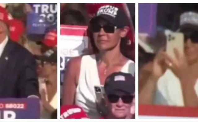 NEOBIČNO PONAŠANJE Ova snimka je pregledana 19 milijuna puta, pogledajte zbog čega je sumnjiva žena iza Trumpa
