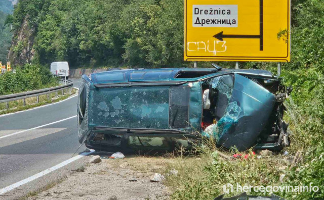 Jedna osoba ozlijeđena u težoj nesreći kod Mostara