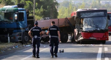 sudar autobus i kamion Beograd