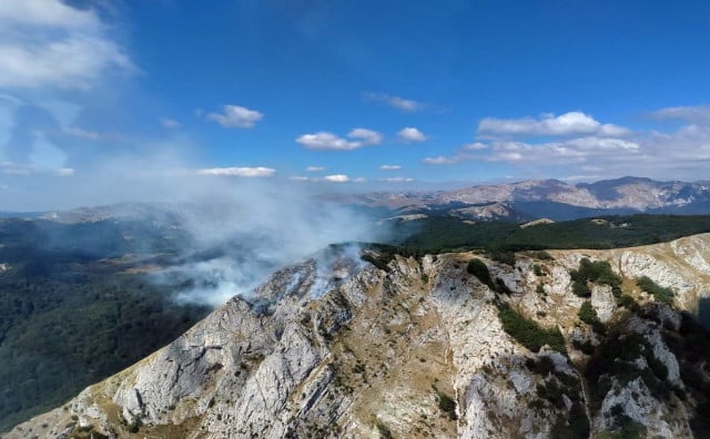 TJENTIŠTE Gori stoljetna šuma, traži se pomoć helikoptera iz Srbije