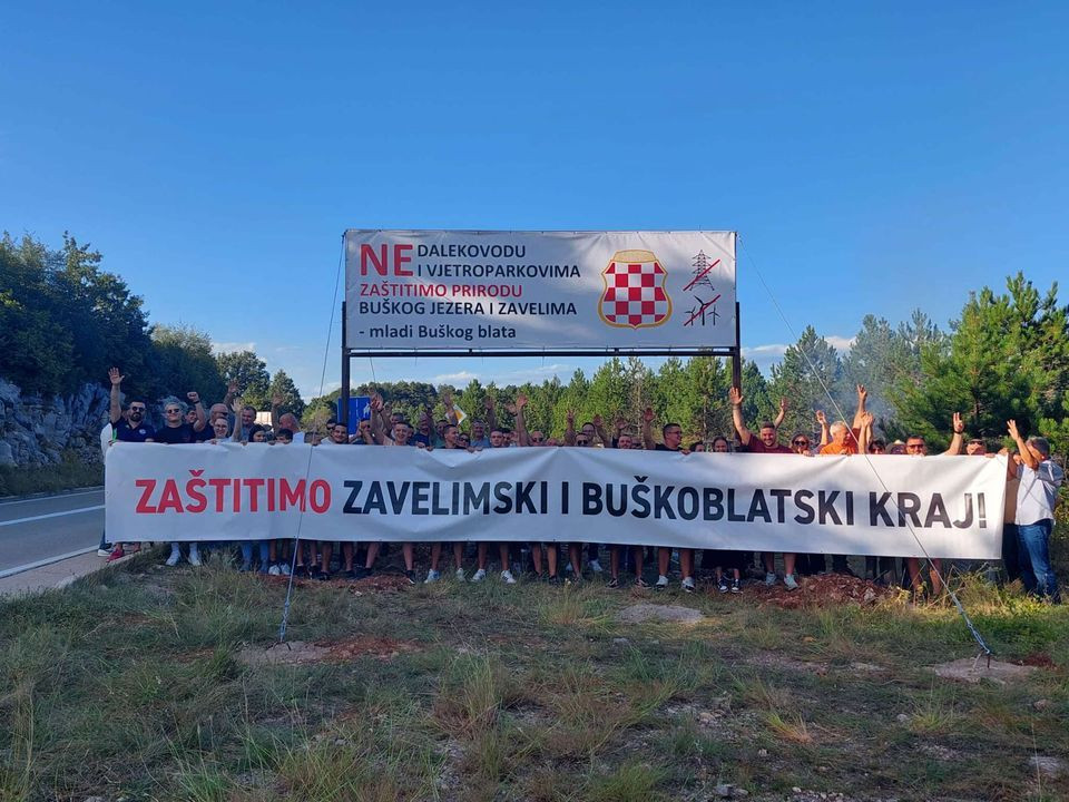  “Ne dalekovodu i vjetroparkovima. Zaštitimo prirodu Buškog jezera i Zavelima.”