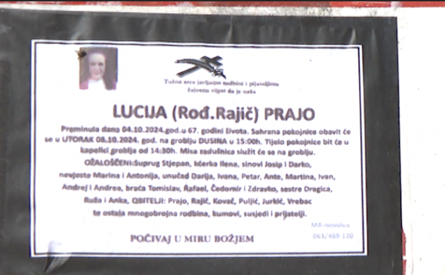 TUŽAN DAN U DUSINI Sahranjena žrtva poplave Lucija Prajo, iza sebe ostavila supruga i troje djece