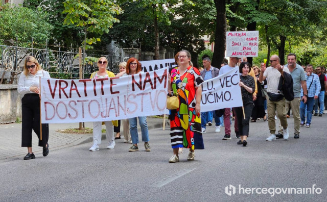 SATISFAKCIJA PROSVJETARA Županijski sud u Mostaru poništio odluku o zabrani štrajka prosvjetnih djelatnika