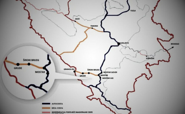 IZGRADNJA PRVOG DIJELA Tko će dobiti posao od 50 milijuna maraka za povezivanje Mostara i Širokog do hrvatske granice?