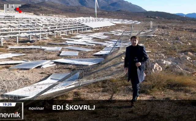 Bura uništila jednu od najvećih solarnih elektrana u Hrvatskoj