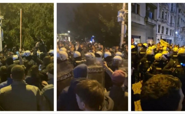 NEREDI U BEOGRADU Policija premlatila studente, Vučića zaklonili štitovima