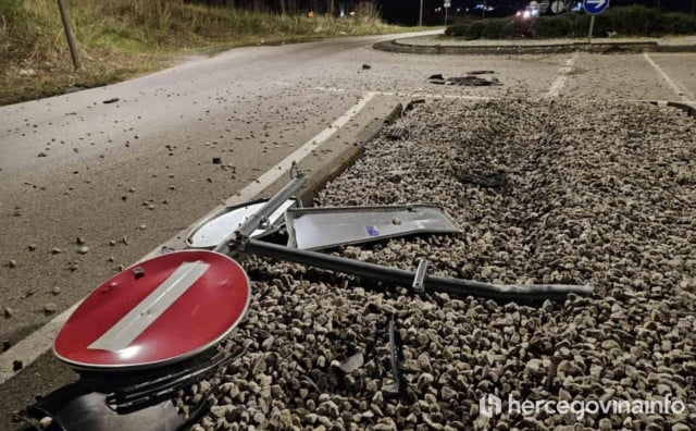 RODOČ Trag kočenja, oštećen kružni tok, a vozač nestao