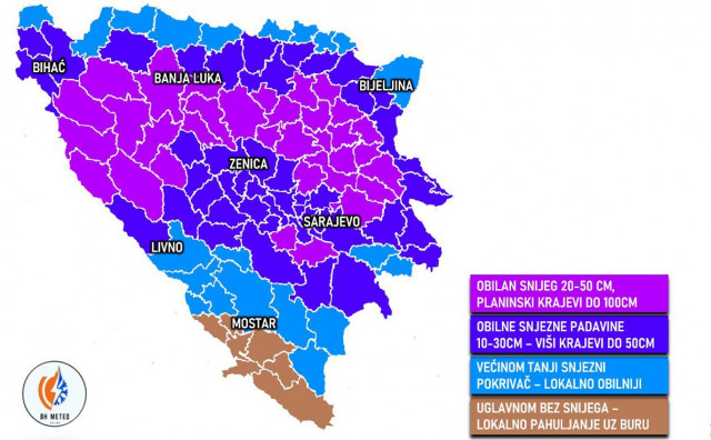 Snijeg u BiH prosinac 2024