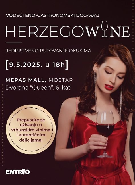 Najava za festival vina u Mostaru