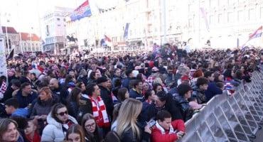 doček rukometaša u Zagrebu