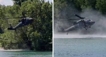 Helikopter Black Hawk Hrvatske vojske 'zakačio' stablo na Jarunu, srećom sve je dobro završilo