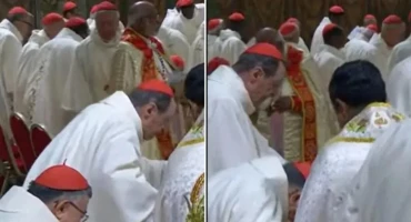 Kardinal Vinko Puljić u Vatikanu na prvoj misi pape Lava XIV.