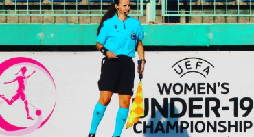 Mostarska nogometna sutkinja sudi na susretu Lige nacija između Bjelorusije i Finske