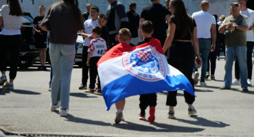 navijači uoči utakmice Zrinjski Igman