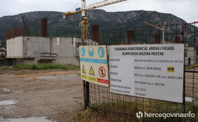 Radovi kasne, planovi ostaju: Može li Mostar dočekati olimpijski bazen do 2026.?