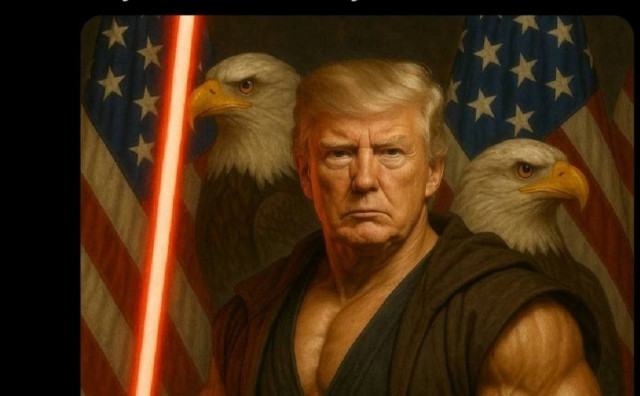 MIŠIĆI I MAČ Nakon papinskog izdanja, Bijela kuća prikazala Trumpa kao Jedi ratnika