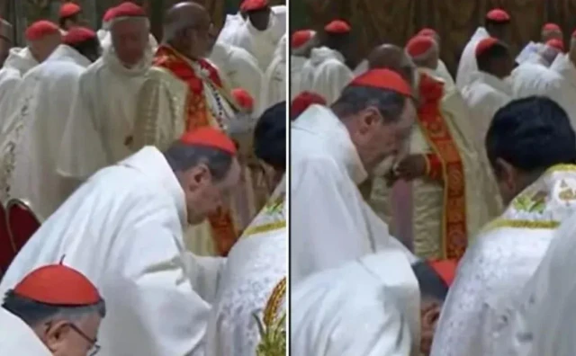 Kardinal Vinko Puljić nije mogao sam ustati na prvoj misi pape Lava XIV.