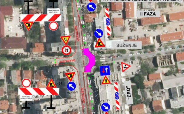 regulacija prometa Šantićeva hotel Ero