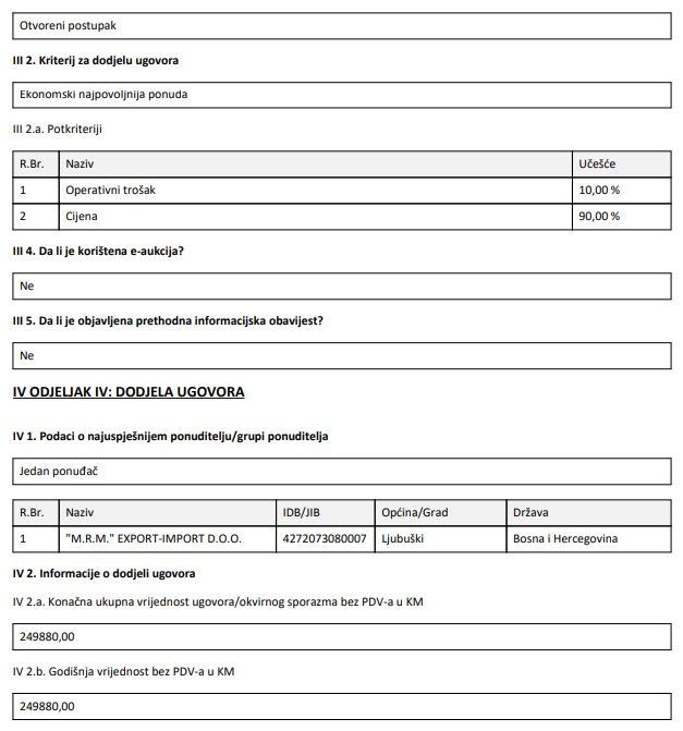 Javne nabavke MUP ŽZH