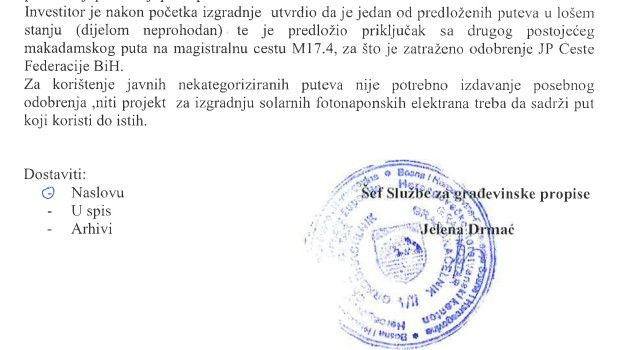 Jelena Drmač šalje objašnjenje Adisu Gološu za pristupni put