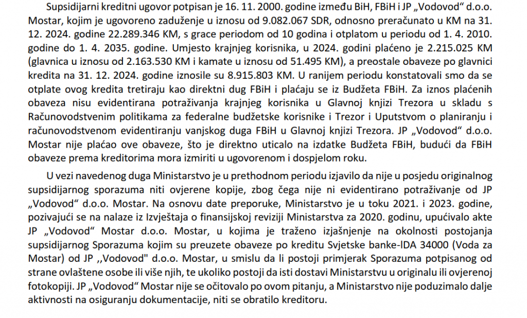 revizija financije vodovod