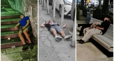 Pijani turisti na ulicama Splita
