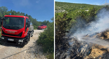 Požar na Podveležju uspješno lokaliziran