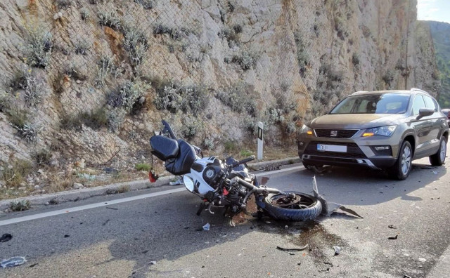 Teška prometna nesreća kod Dubrovnika, ozlijeđen motociklist