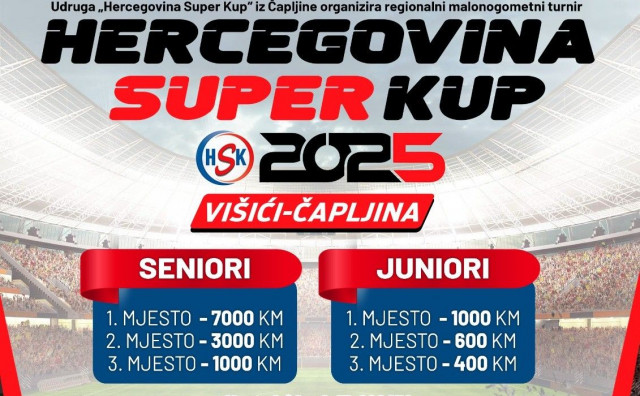 Počinju prijave za malonogometni turnir 'Hercegovina Super Kup 2025'